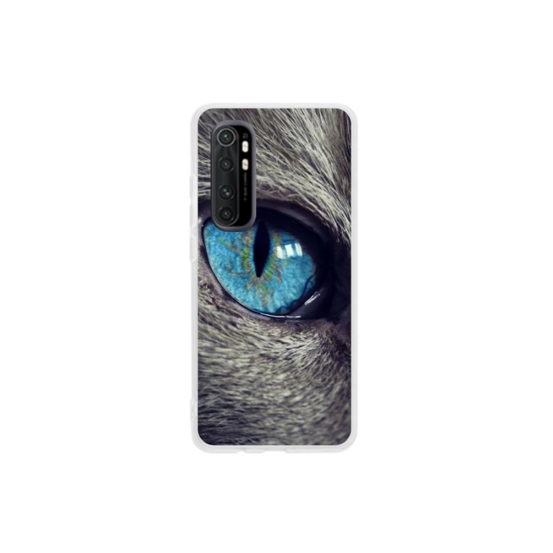 Gelové pouzdro mmCase na mobil Xiaomi Mi Note 10 Lite - modré kočičí oko