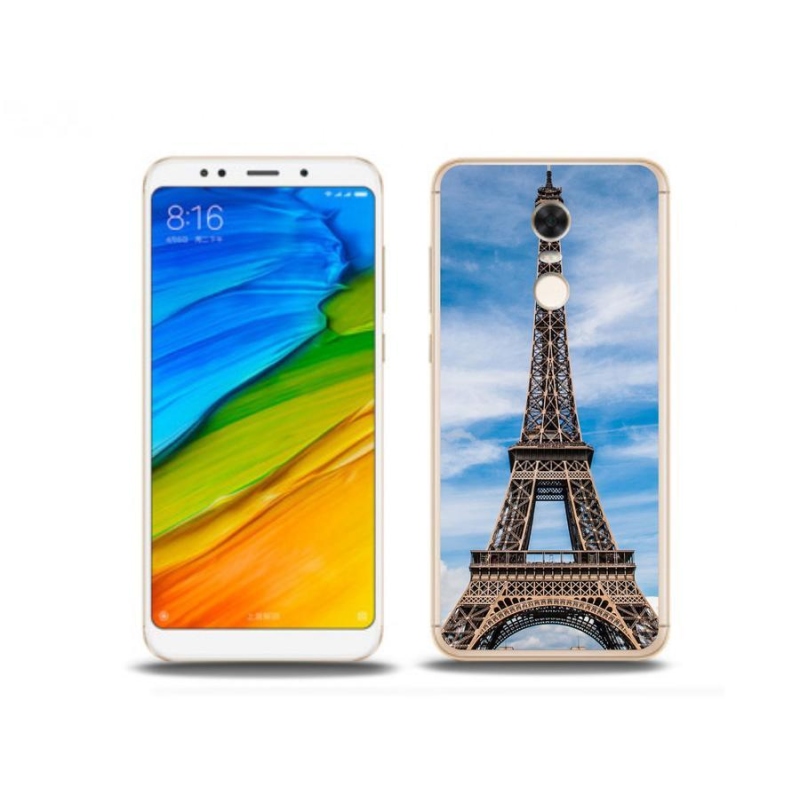 Gelové pouzdro mmCase na mobil Xiaomi Redmi 5 Plus - eiffelova věž 4