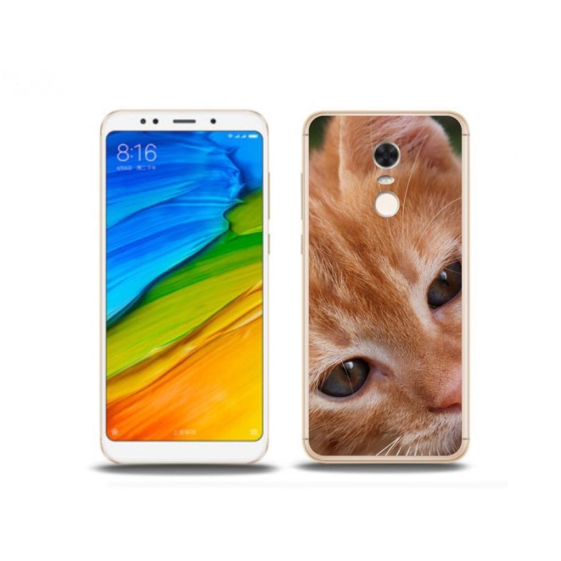 Gelové pouzdro mmCase na mobil Xiaomi Redmi 5 Plus - zrzavé kotě