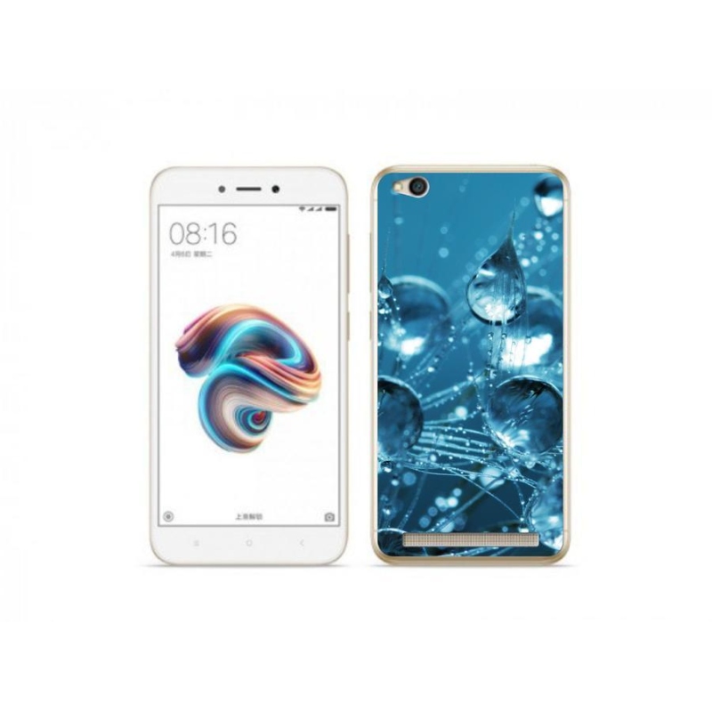 Gelové pouzdro mmCase na mobil Xiaomi Redmi 5A - kapky vody