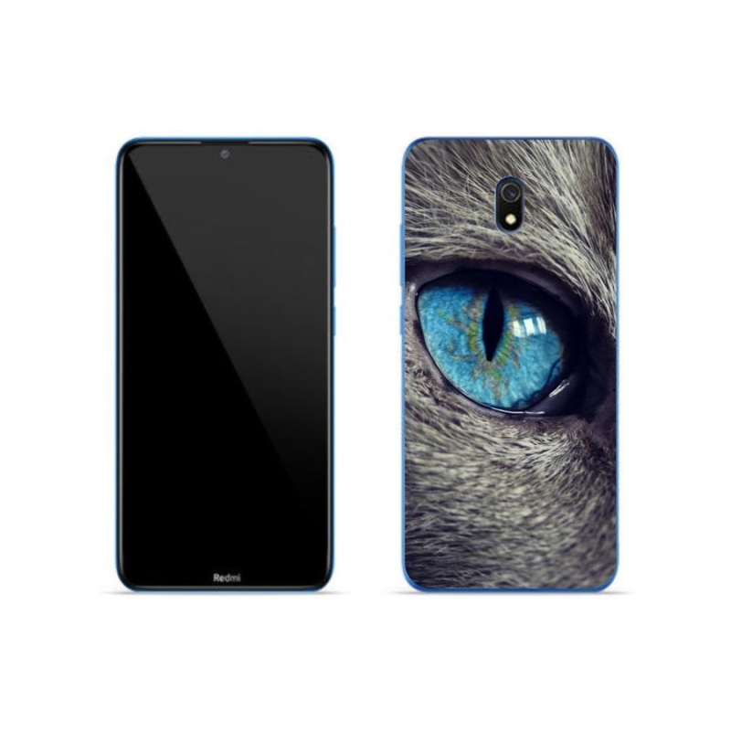 Gelové pouzdro mmCase na mobil Xiaomi Redmi 8A - modré kočičí oko