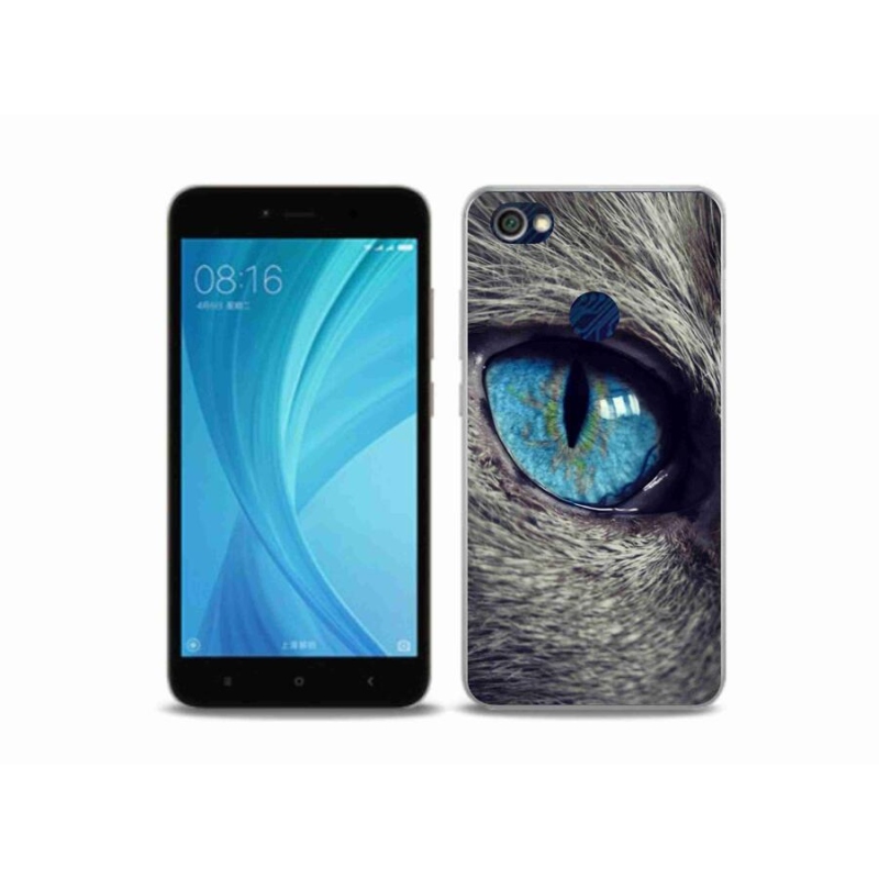 Gelové pouzdro mmCase na mobil Xiaomi Redmi Note 5A Prime - modré kočičí oko