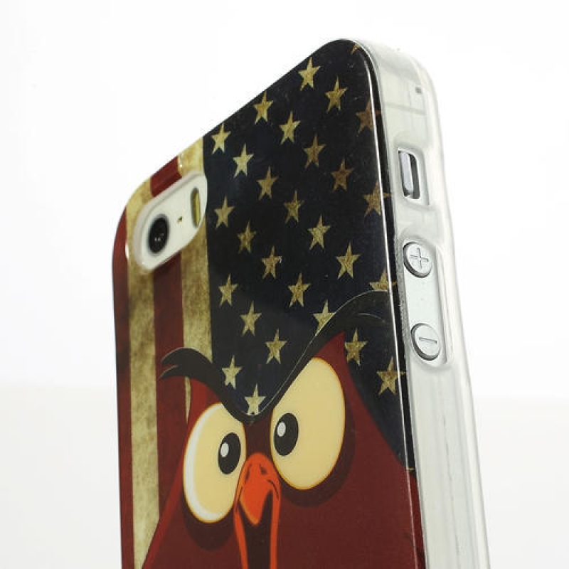 Gelové pouzdro na iPhone 5, 5s- kuřecí americká vlajka