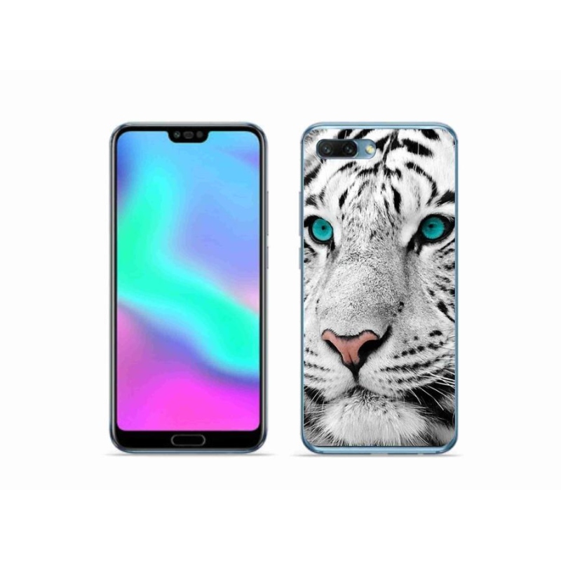 Gelový kryt mmCase na mobil Honor 10 - bílý tygr