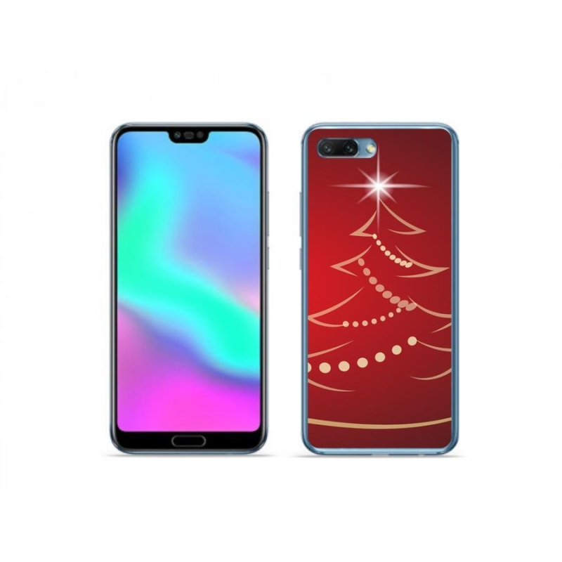 Gelový kryt mmCase na mobil Honor 10 - kreslený vánoční stromek