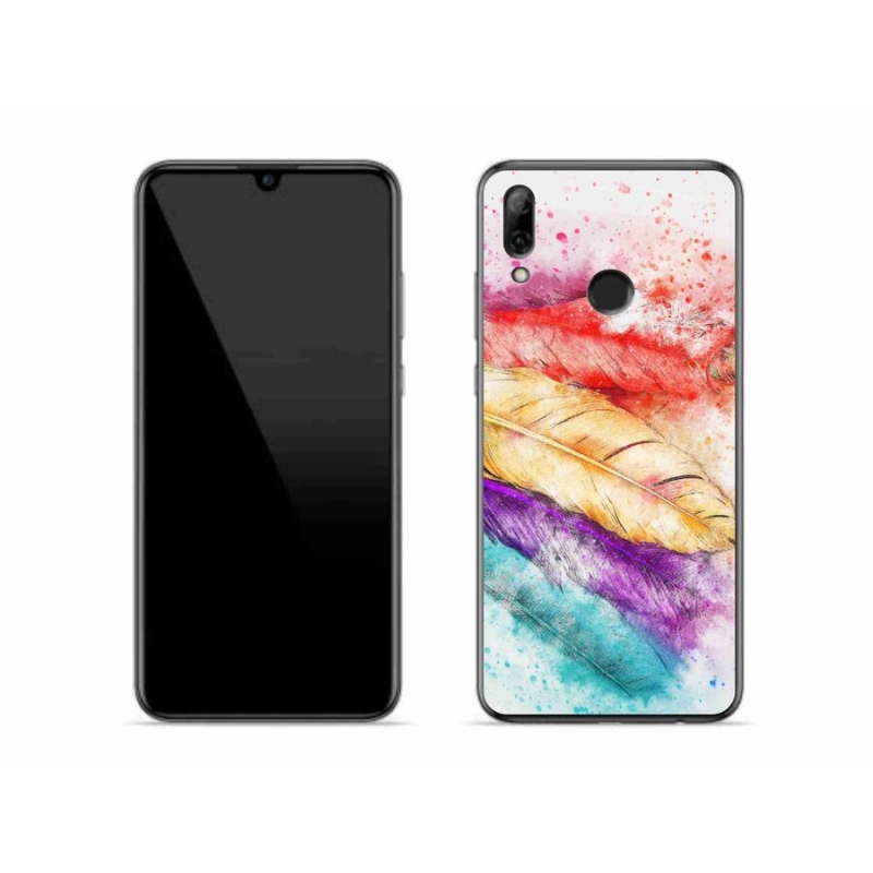 Gelový kryt mmCase na mobil Honor 10 Lite - barevné peří