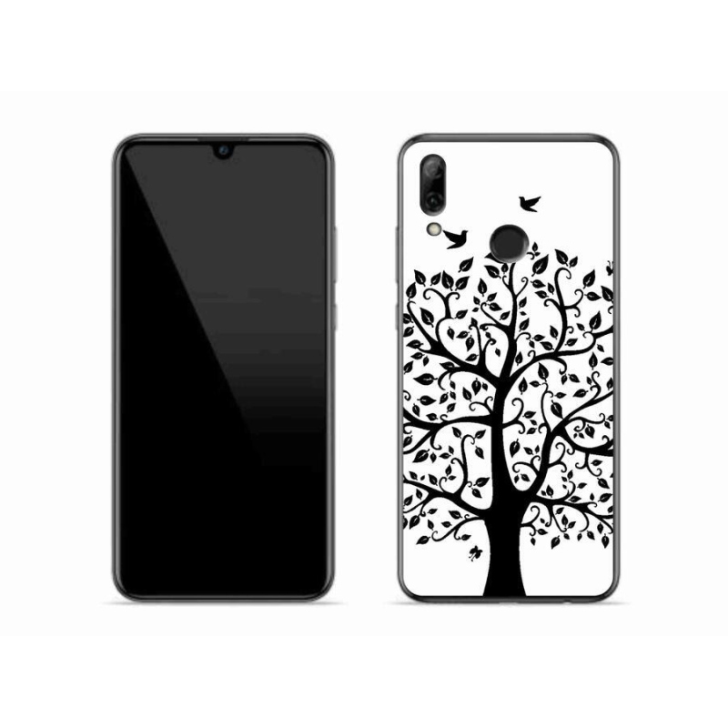 Gelový kryt mmCase na mobil Honor 10 Lite - černobílý strom