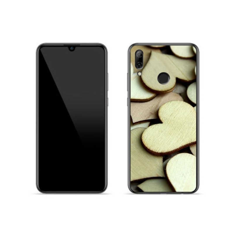 Gelový kryt mmCase na mobil Honor 10 Lite - dřevěná srdíčka