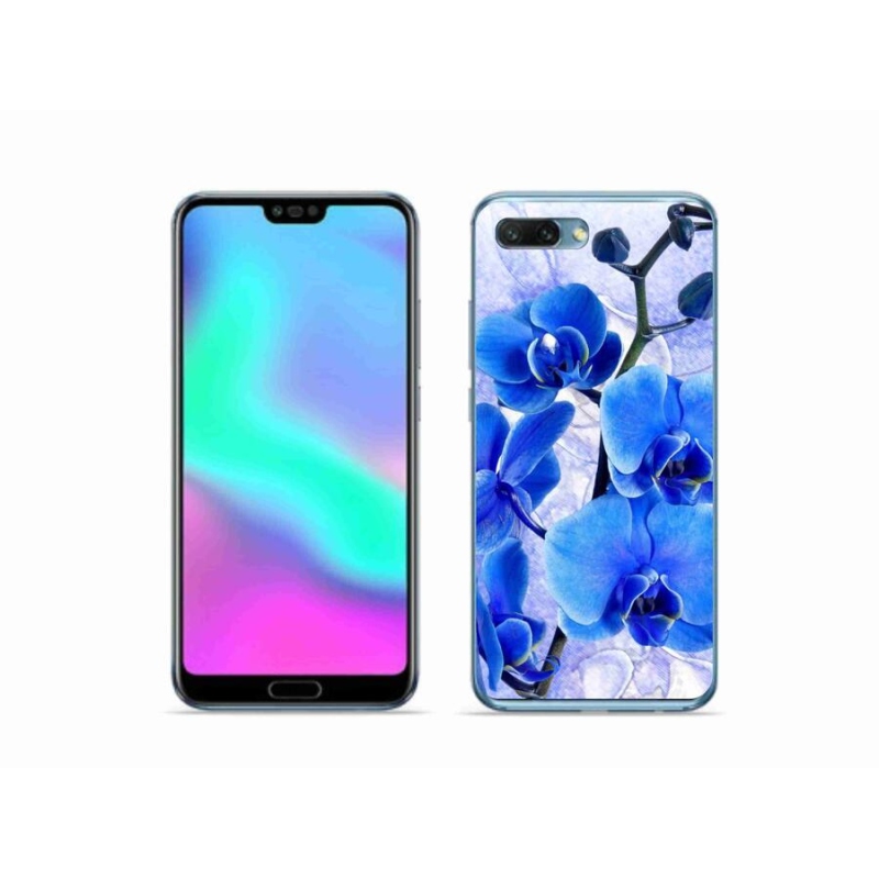 Gelový kryt mmCase na mobil Honor 10 - modré květy