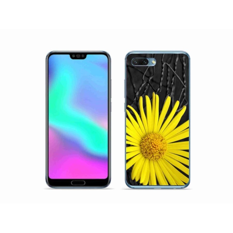 Gelový kryt mmCase na mobil Honor 10 - žlutá květina
