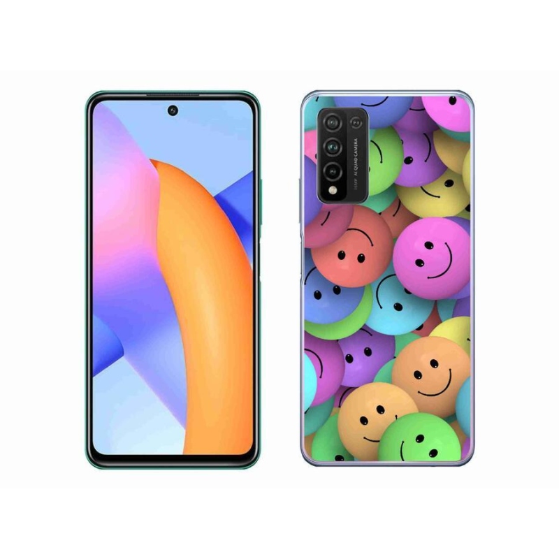 Gelový kryt mmCase na mobil Honor 10X Lite - barevní smajlíci
