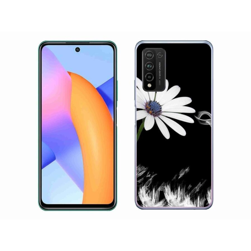 Gelový kryt mmCase na mobil Honor 10X Lite - bílá květina