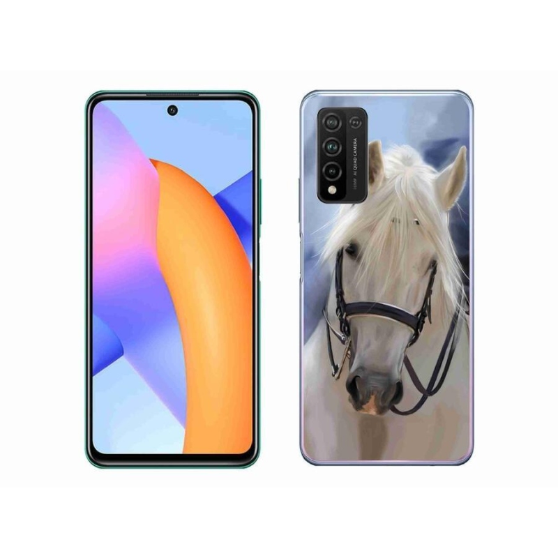 Gelový kryt mmCase na mobil Honor 10X Lite - bílý kůň
