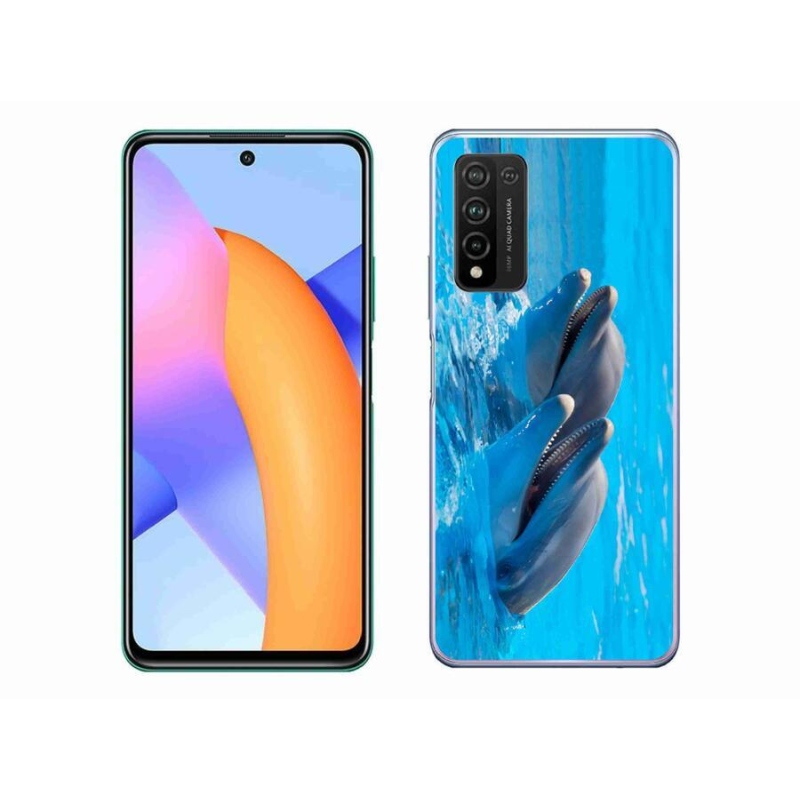 Gelový kryt mmCase na mobil Honor 10X Lite - delfíni