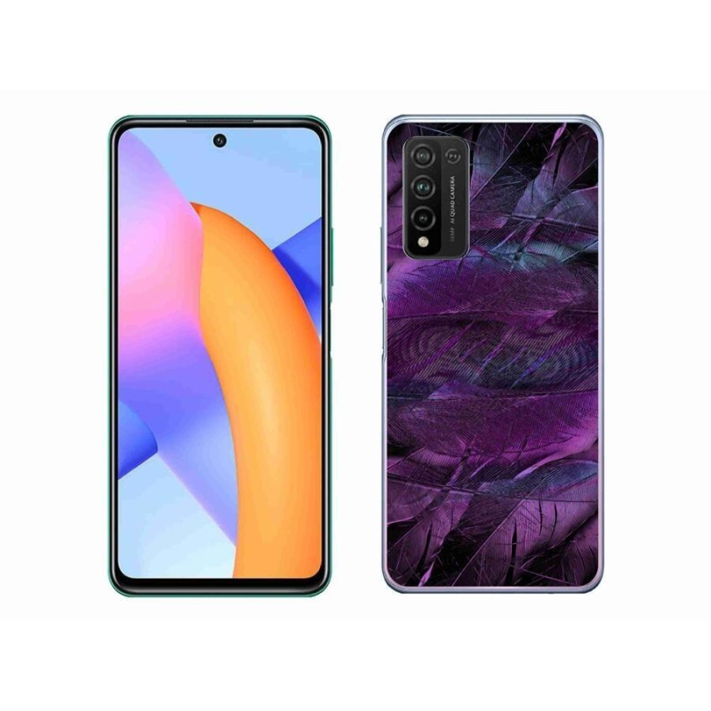Gelový kryt mmCase na mobil Honor 10X Lite - fialová pírka