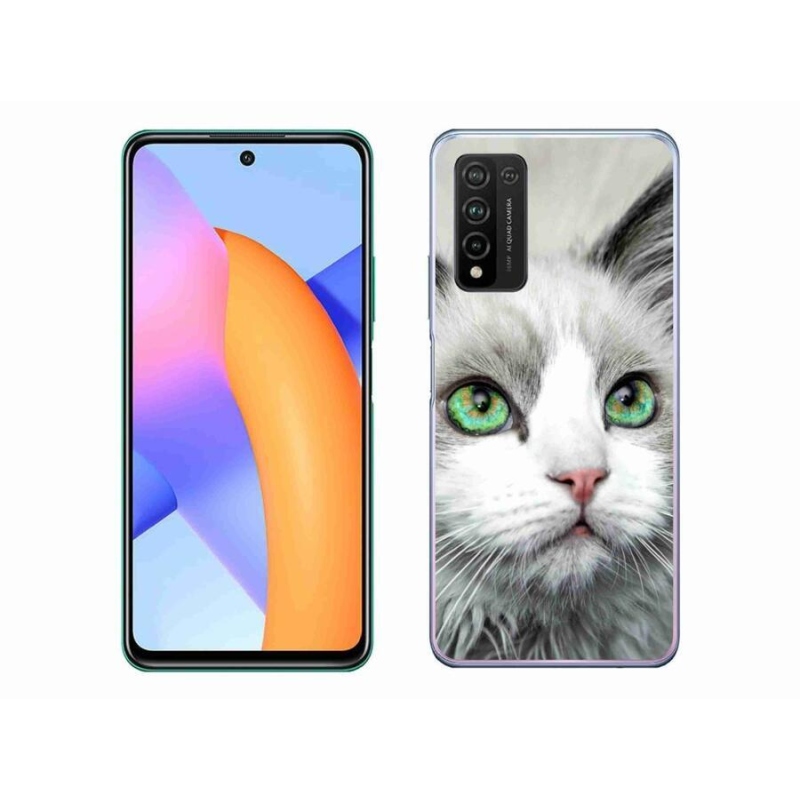 Gelový kryt mmCase na mobil Honor 10X Lite - kočičí pohled