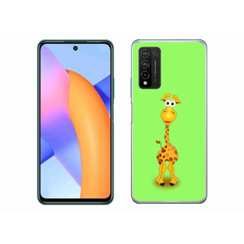 Gelový kryt mmCase na mobil Honor 10X Lite - kreslená žirafa