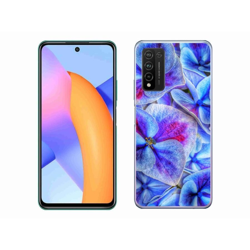 Gelový kryt mmCase na mobil Honor 10X Lite - modré květy 1
