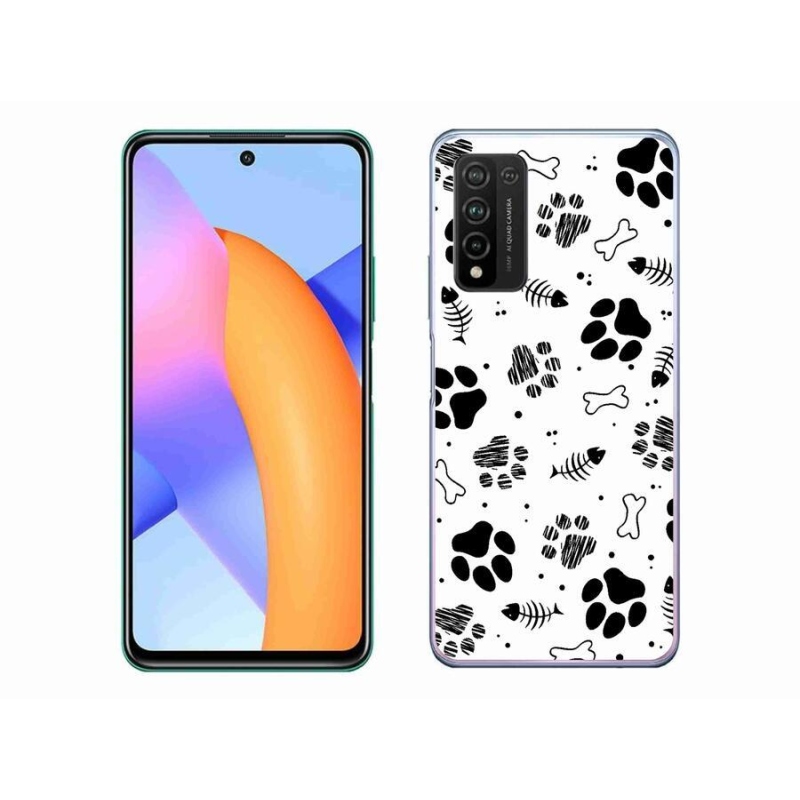 Gelový kryt mmCase na mobil Honor 10X Lite - psí tlapky 1
