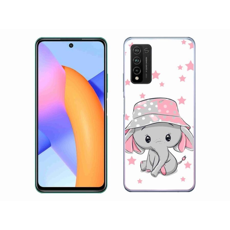 Gelový kryt mmCase na mobil Honor 10X Lite - růžový slon