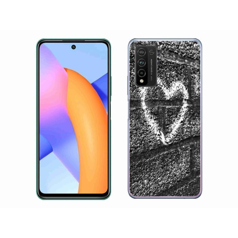 Gelový kryt mmCase na mobil Honor 10X Lite - srdce na zdi