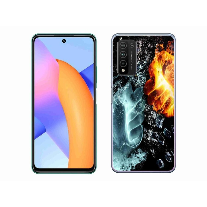 Gelový kryt mmCase na mobil Honor 10X Lite - voda a oheň