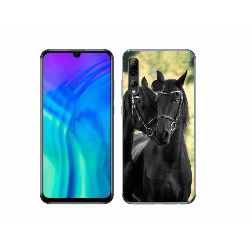 Gelový kryt mmCase na mobil Honor 20 Lite - dva černí koně