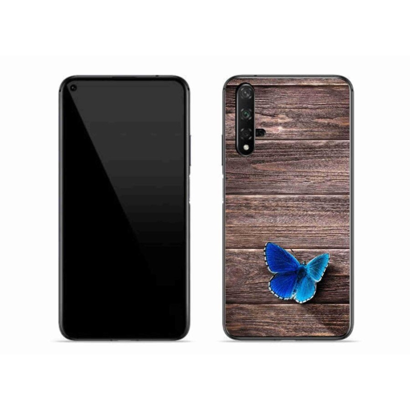 Gelový kryt mmCase na mobil Honor 20 - modrý motýl 1