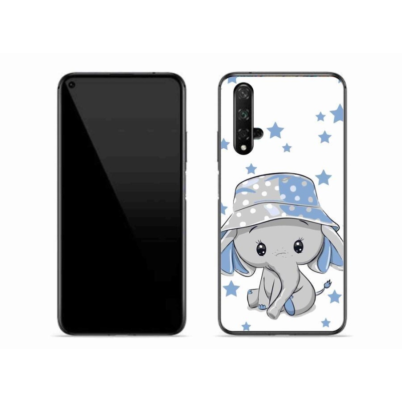 Gelový kryt mmCase na mobil Honor 20 - modrý slon