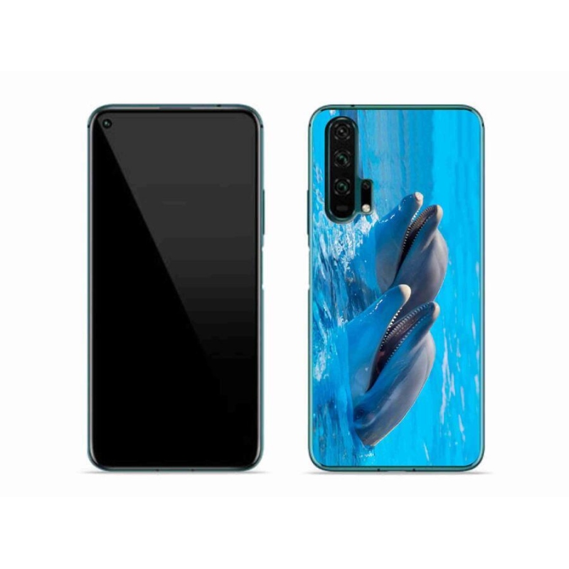 Gelový kryt mmCase na mobil Honor 20 Pro - delfíni