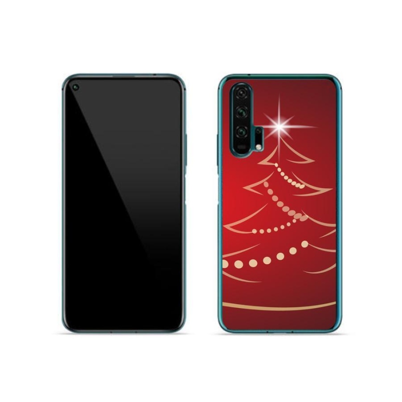 Gelový kryt mmCase na mobil Honor 20 Pro - kreslený vánoční stromek