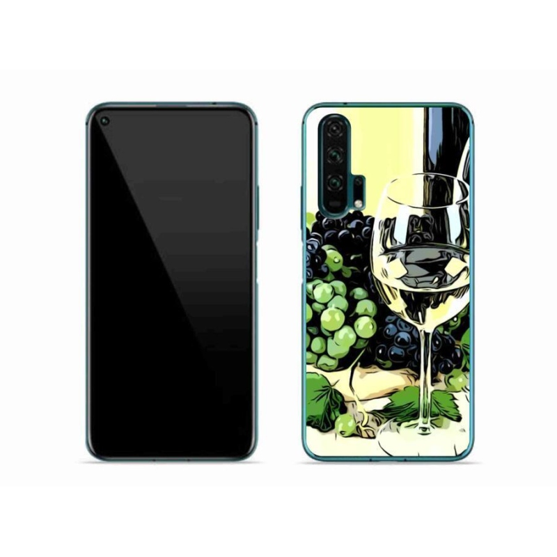 Gelový kryt mmCase na mobil Honor 20 Pro - sklenka vína