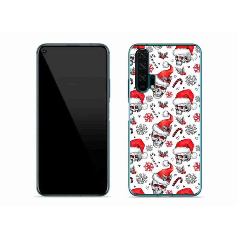 Gelový kryt mmCase na mobil Honor 20 Pro - vánoční lebky