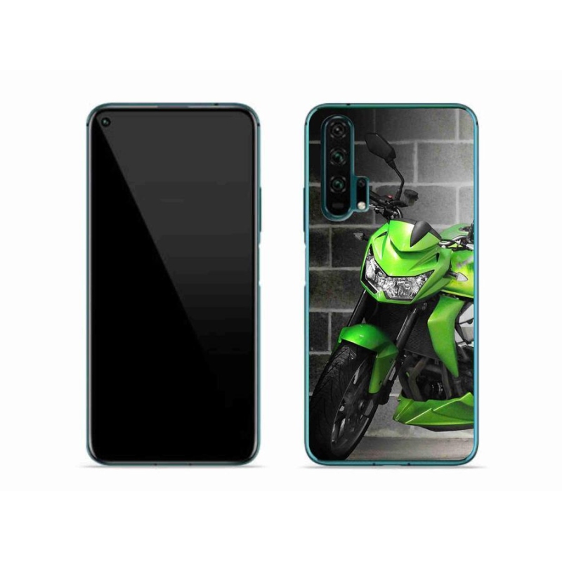 Gelový kryt mmCase na mobil Honor 20 Pro - zelená motorka