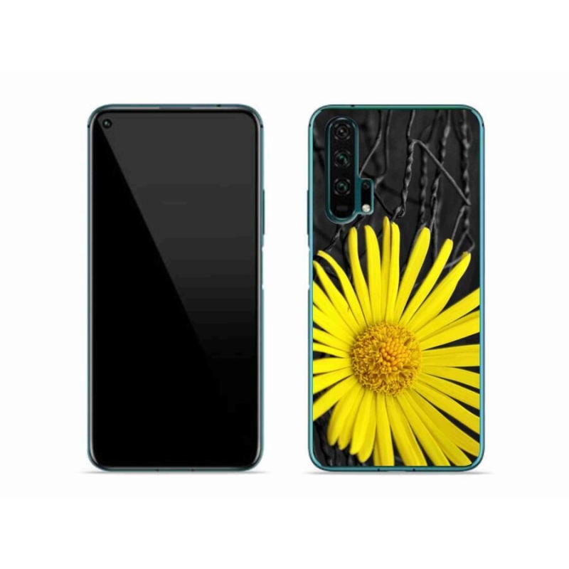 Gelový kryt mmCase na mobil Honor 20 Pro - žlutá květina