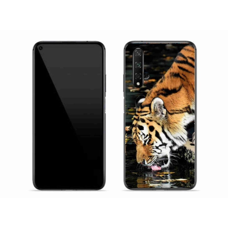 Gelový kryt mmCase na mobil Honor 20 - žíznivý tygr