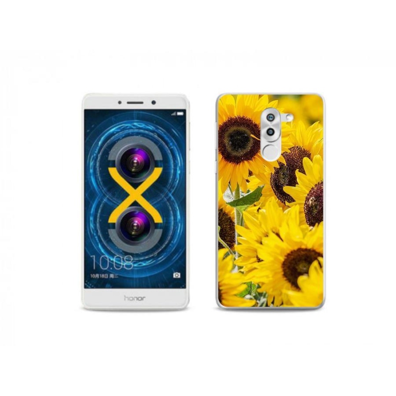 Gelový kryt mmCase na mobil Honor 6X - slunečnice