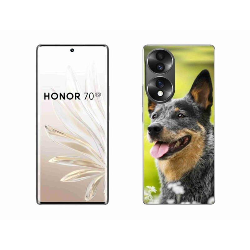 Gelový kryt mmCase na mobil Honor 70 - australský honácký pes