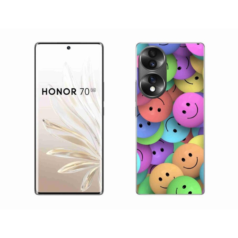 Gelový kryt mmCase na mobil Honor 70 - barevní smajlíci