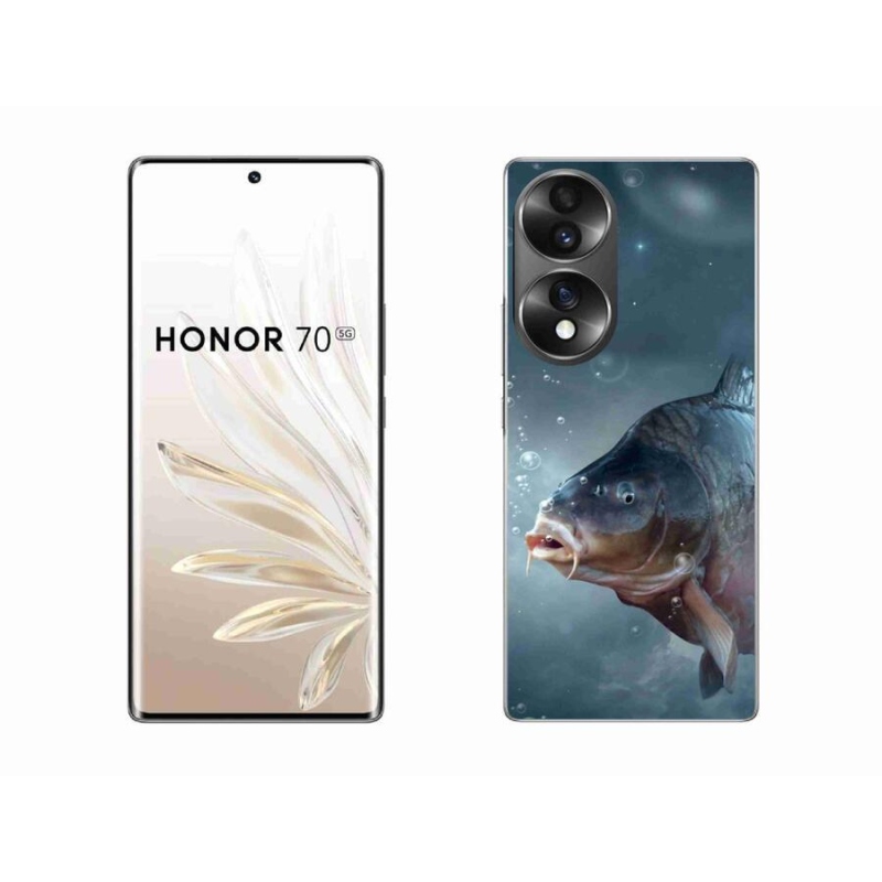 Gelový kryt mmCase na mobil Honor 70 - kapr a bublinky