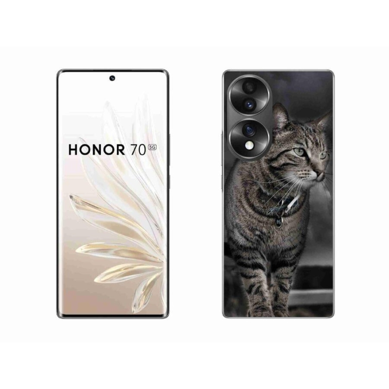 Gelový kryt mmCase na mobil Honor 70 - kočka