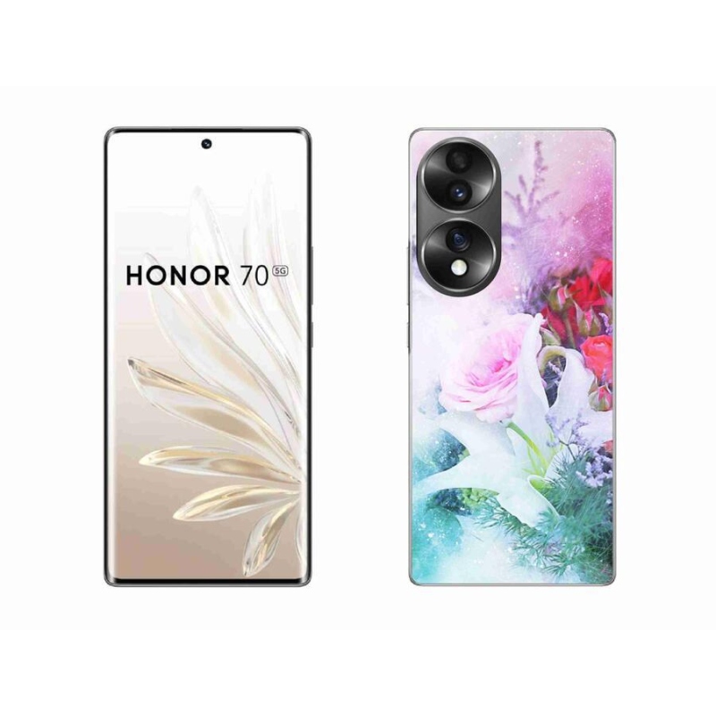 Gelový kryt mmCase na mobil Honor 70 - květiny 4
