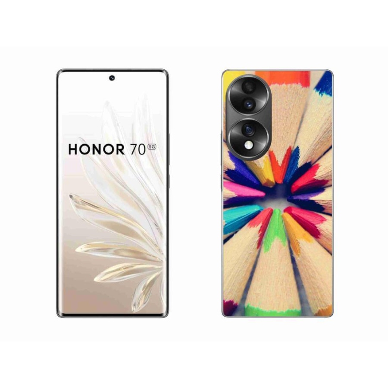 Gelový kryt mmCase na mobil Honor 70 - pastelky