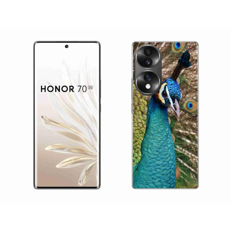 Gelový kryt mmCase na mobil Honor 70 - páv