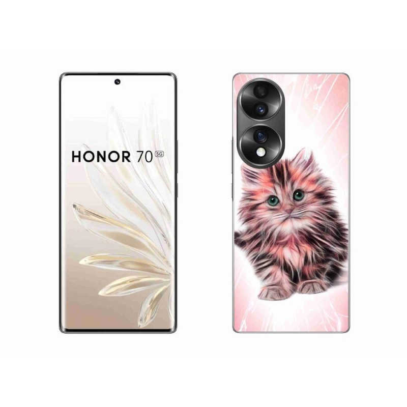 Gelový kryt mmCase na mobil Honor 70 - roztomilé kotě
