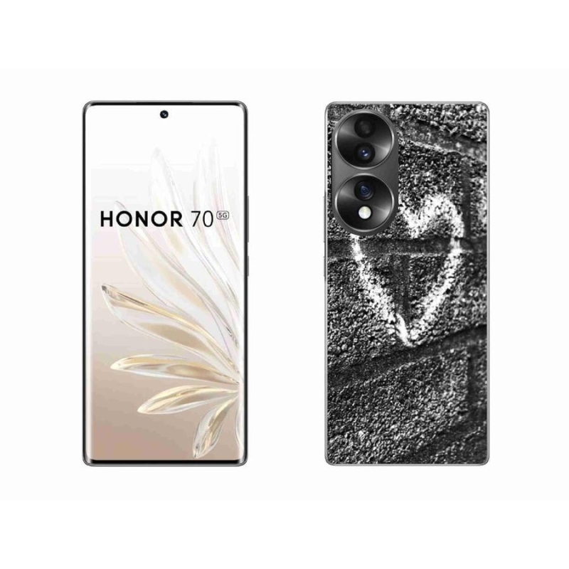 Gelový kryt mmCase na mobil Honor 70 - srdce na zdi