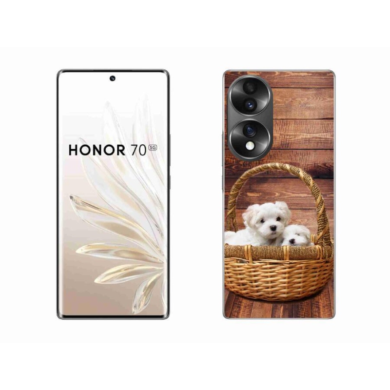 Gelový kryt mmCase na mobil Honor 70 - štěňátka