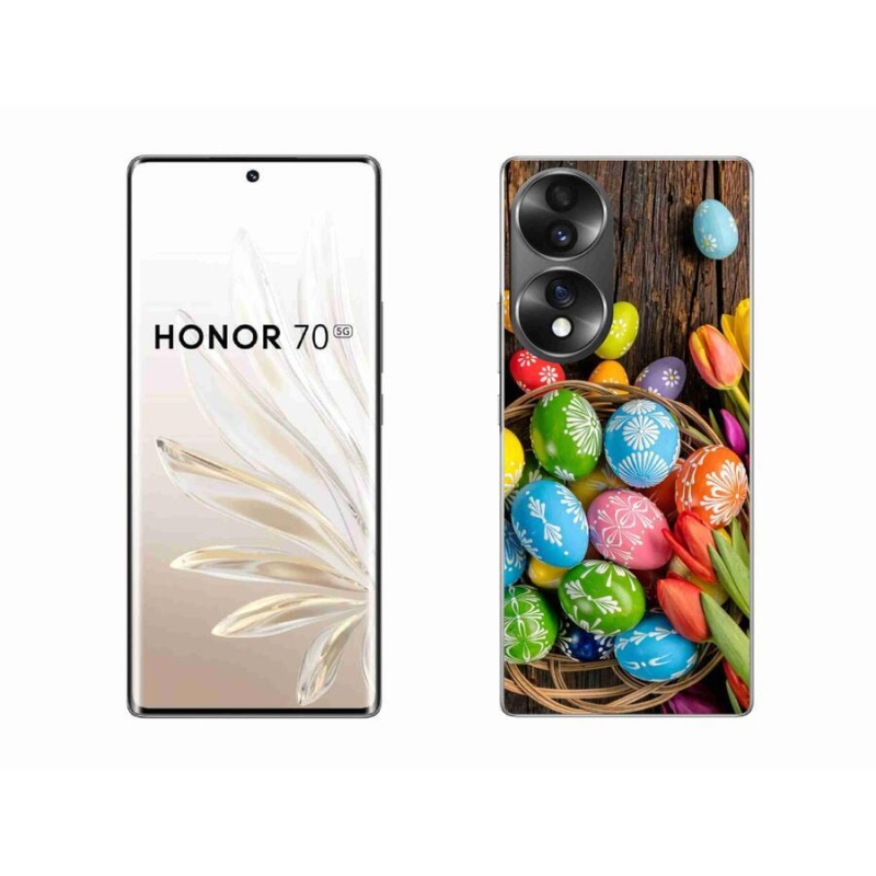 Gelový kryt mmCase na mobil Honor 70 - velikonoční vajíčka
