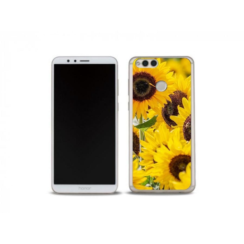 Gelový kryt mmCase na mobil Honor 7X - slunečnice
