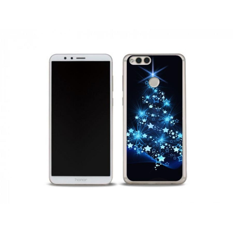Gelový kryt mmCase na mobil Honor 7X - vánoční stromek